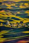 Washington State-Palouse Steptoe Village and farmland at sunset Art Print
